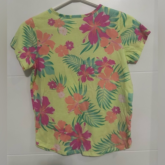 🎁The Children's Place Girls Floral Short Sleeve Shirt -Size XXL 🎁 - Picture 2 of 4